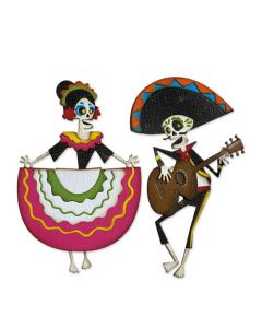 Fustella Sizzix Thinlits "Giorno dei morti, Colorize" - 664969