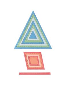 Fustella Sizzix Thinlits "Cornici cucite a forma geometrica" - 665068