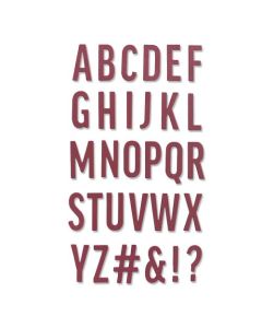 Fustella Sizzix Thinlits "Alfabeto in grassetto maiuscolo" - 665072