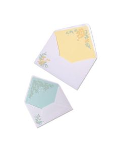 Fustella Sizzix Thinlits "Buste foderate con motivi a fogliame" - 665077