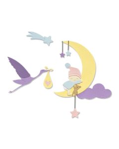 Fustella Sizzix Thinlits "Bebé della luna" - 665085