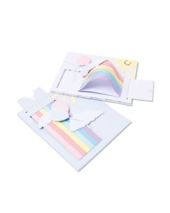 Fustella Sizzix Thinlits "Biglietto scorrevole con arcobaleno" - 665086
