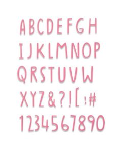 Fustella Sizzix Thinlits "Alfabeto effetto scritto a mano" - 665182