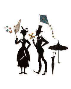 Fustella Sizzix Thinlits "Uomo e donna al parco" - 665204