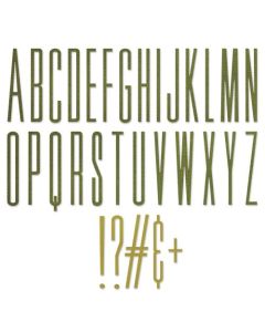 Fustella Sizzix Thinlits "Alfabeto maiuscolo allungato 6,35 cm" - 665206