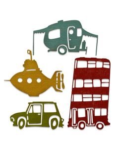 Fustella Sizzix Thinlits "Trasporto stravagante #1" - 665220