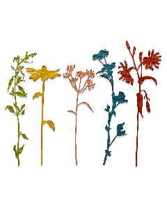 Fustella Sizzix Thinlits "Steli di fiori selvatici #3" - 665221