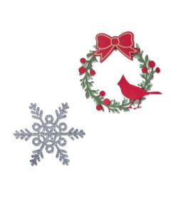 Fustella Sizzix Thinlits "Ghirlanda e fiocco di neve" - 665326