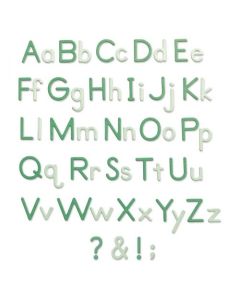 Fustella Sizzix Thinlits "Alfabeto, caratteri di forma semplice" - 665335