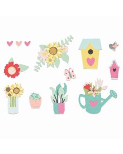 Fustella Sizzix Thinlits "Giardino floreale" - 665341