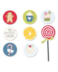 Fustella Sizzix Framelits "Dolci di Natale" con timbri - 665471