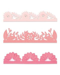 Fustella Sizzix Thinlits "Bordi floreali vistosi" - 665472