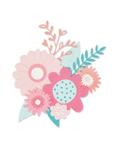 Fustella Sizzix Thinlits "Fiori vistosi" - 665473