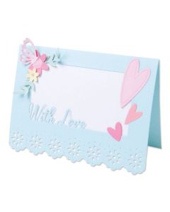 Fustella Sizzix Thinlits "Biglietto con base di merletto" - 665474