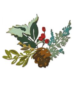 Fustella Sizzix Thinlits "Pennellata natalizia #2" - 665578