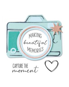 Fustella Sizzix Framelits "Macchina fotografica" con timbri - 665657