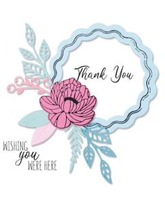 Fustella Sizzix Framelits "Finestra con fioriera" con timbri - 665659