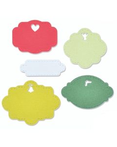 Fustella Sizzix Thinlits "Etichette di apertura #1" - 665702