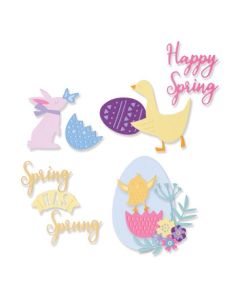 Fustella Sizzix Thinlits "La primavera è arrivata" - 665802