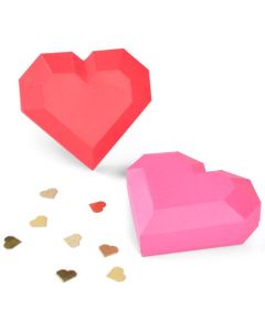 Fustella Sizzix Thinlits Plus "Scatola cuore geometrico" - 665827