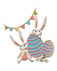 Fustella Sizzix Thinlits "Giochi di coniglietti" - 665850