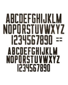 Fustella Sizzix Thinlits "Alfabeto Teoria alfanumerica" - 665924