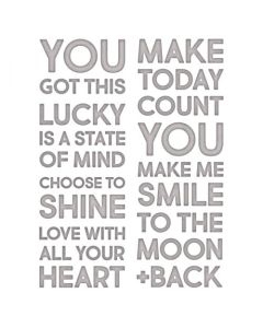 Fustella Sizzix Thinlits "Testo in grassetto #2" - 665925