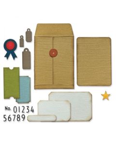 Fustella Sizzix Thinlits "Raccoglitore, porta documenti" - 665926