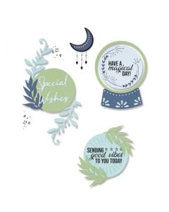  Fustella Sizzix Framelits "Auguri speciali" con timbri - 665940