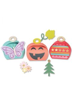 Fustella Sizzix Thinlits "Scatole regalo per feste" - 665953