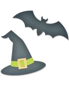 Fustella Sizzix Bigz Plus "Cappello, pipistrello e fibbia" - 665965