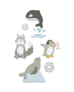 Fustella Sizzix Thinlits "Animali artici" - 666013