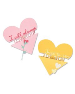 Fustella Sizzix Thinlits "Biglietto cuore a scorrimento" - 666019