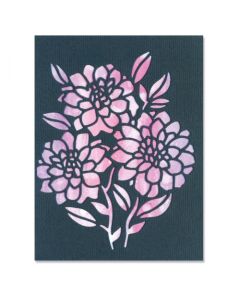 Fustella Sizzix Thinlits "Stencil, negativi floreali" - 666020