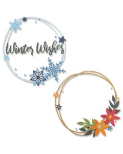 Fustella Sizzix Thinlits "Ghirlanda invernale" - 666026