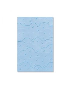 Fustella Sizzix Embossing Folder 3D Multi-Livello "Nuvole e pioggia" - 666037