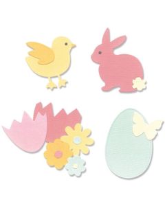 Fustella Sizzix Thinlits "Forme pasquali semplici" - 666108