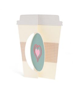 Fustella Sizzix Thinlits "Biglietto, caffè di cartone" - 666125