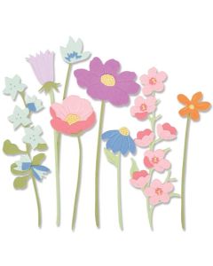 Fustella Sizzix Thinlits "Il prato, fiori" - 666244