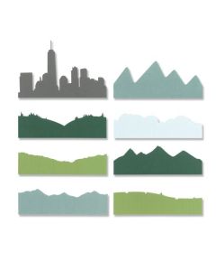 Fustella Sizzix Thinlits "Silhouette dell'orizzonte" - 666248