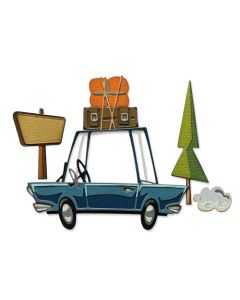 Fustella Sizzix Thinlits "Viaggio in macchina, colorize" - 666288