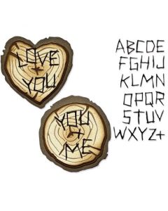 Fustella Sizzix Thinlits "Ritaglio di legno" - 666291