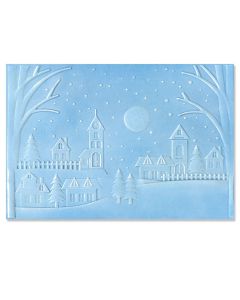 Fustella Sizzix Embossing Textured Impression 3D "Villaggio d'inverno" - 666308