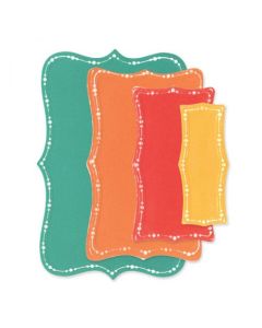 Fustella Sizzix Framelits "Etichette con bordo punteggiato" - 666552