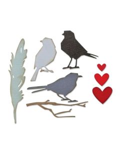 Fustella Sizzix Thinlits "Piccioncini, vault" - 666566