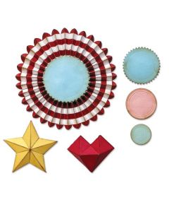 Fustella Sizzix Thinlits "Rosette, vault" - 666567