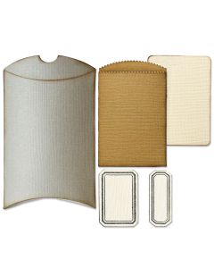 Fustella Sizzix Thinlits "Scatola a forma di cuscino + borsa, vault" - 666568
