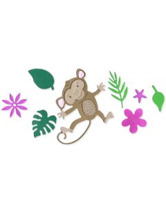 Fustella Sizzix Framelits "Scimmiette pazze #2" - 666654