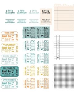 Fustella Sizzix Framelits "Diaro senza tempo Essentials" con timbri - 666705