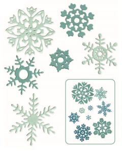 Fustella Sizzix Framelits "Fiocchi di neve, bianco Natale #2" - 666725